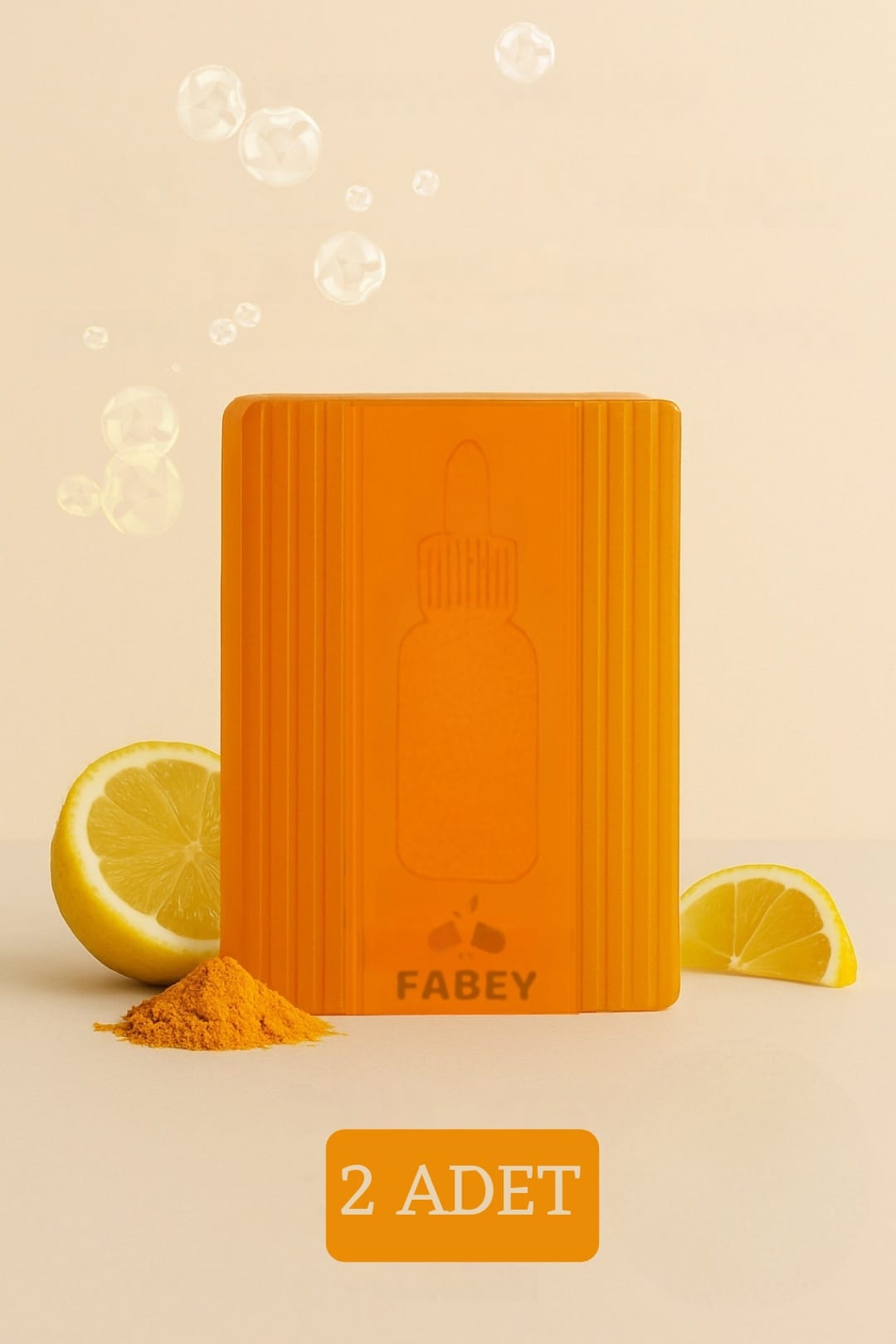 Esfabey Kojic Asit Sabunu 2’li Zerdeçal ve Limon Özlü Şeffaf Sabun