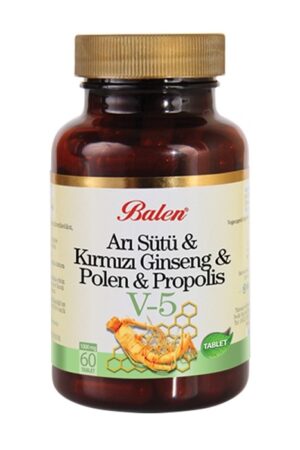Balen (V5) Arı Sütü& Ginseng& Polen& Propolis Tablet 60 Adet