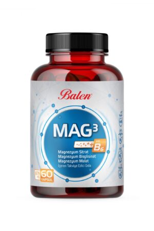 Mag 3 Magnezyum Sitrat & Bisglisinat & Malat 679 mg *60 kapsül